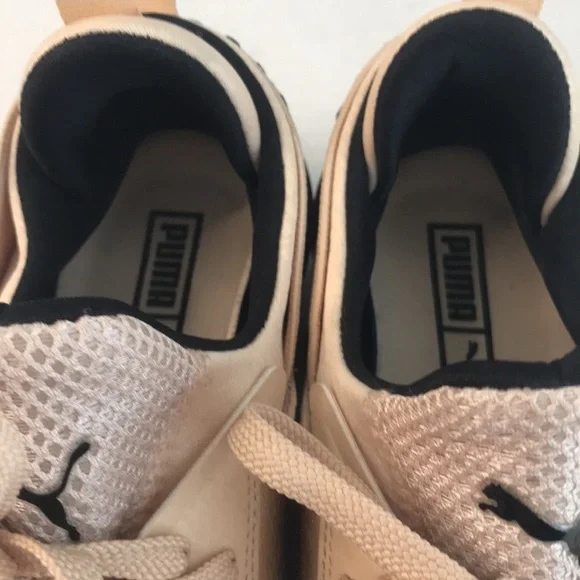 PUMA Muse Pink & Metallic Rose Gold Sneaker Running Shoes - Size 7.5 - Picture 9 of 12